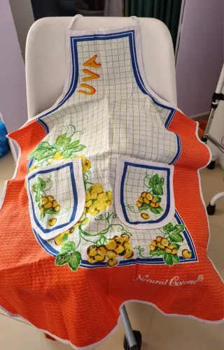 Grembiule cucina uva e cotone