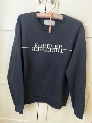 Sudadera Zara azul marino Forever Together