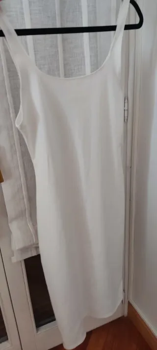 Vestido playero blanco algodón