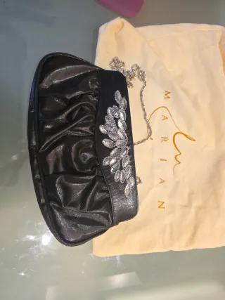 Zapatos Marian fiesta/ceremonia negros y plateados