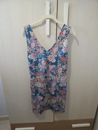 Vestido estampado flores azul