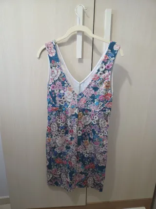 Vestido estampado flores azul
