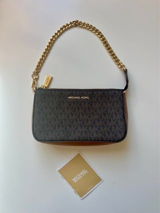 Bolso de mano logo marrón Michael Kors