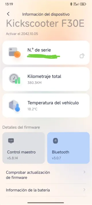 Patinete eléctrico Ninebot F30e
