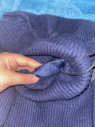 Jersey Stone Island cuello alto azul