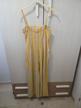 Mono amarillo con rayas verticales