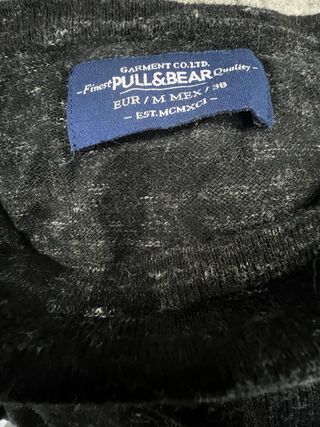 Pull&Bear Camiseta Manga Larga Gris M