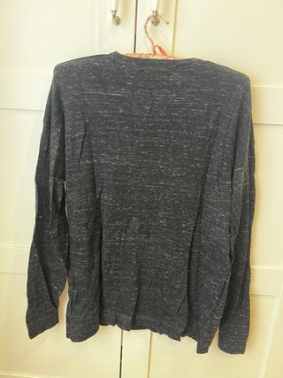 Pull&Bear Camiseta Manga Larga Gris M