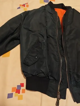 Chaqueta Bomber Alpha Industries Verde Naranja