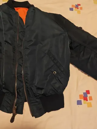 Chaqueta Bomber Alpha Industries Verde Naranja