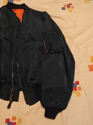 Chaqueta Bomber Alpha Industries Verde Naranja