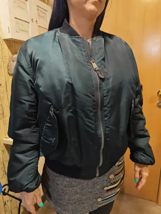 Chaqueta Bomber Alpha Industries Verde Naranja