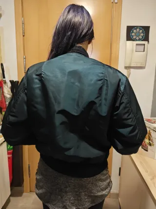 Chaqueta Bomber Alpha Industries Verde Naranja