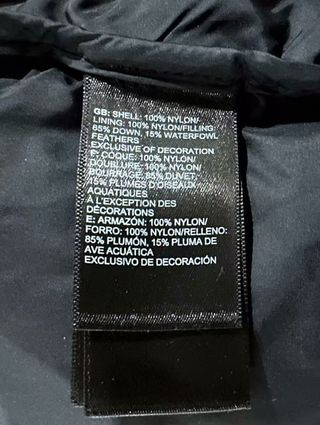 The North Face 1996 Chaqueta de Plumas Negra