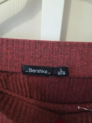 Falda cruzada de canalé roja