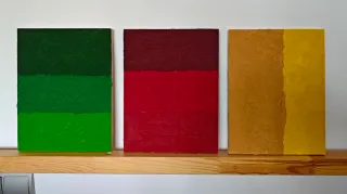 Quadri astratti su legno