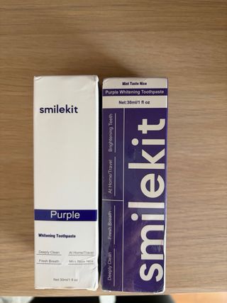 Pasta dental blanqueadora Smilekit Morado