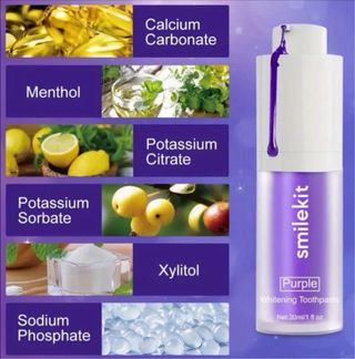 Pasta dental blanqueadora Smilekit Morado