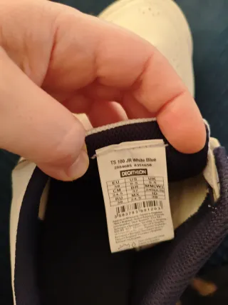 Zapatillas deportivas blancas velcro T39