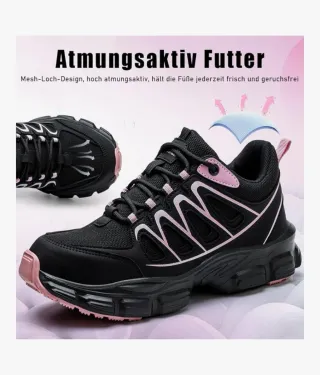 Zapatillas seguridad mujer negras y rosas