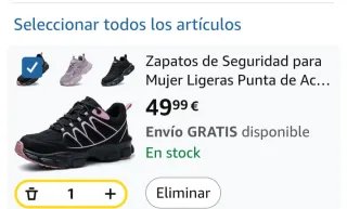 Zapatillas seguridad mujer negras y rosas