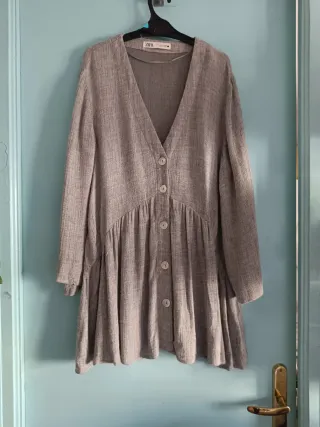 Vestido corto  gris Zara  Talla S