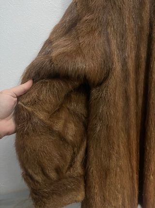 Abrigo de pelo castor marrón Talla L