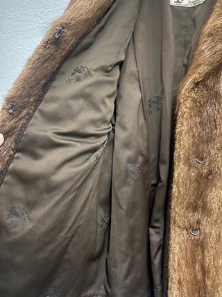 Abrigo de pelo castor marrón Talla L