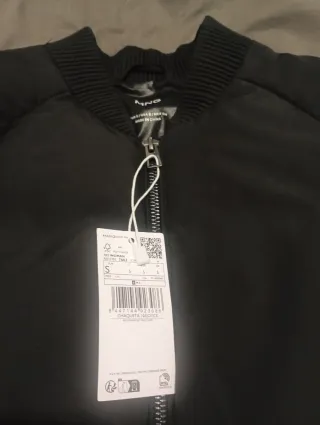 Bomber negra mujer talla s