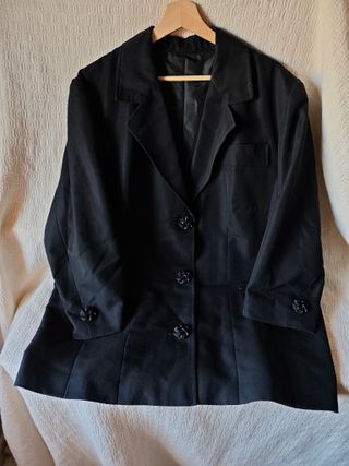 Americana / blazer negra mujer talla XXL vintage