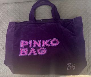 Pinko Bag modello Big in velluto viola