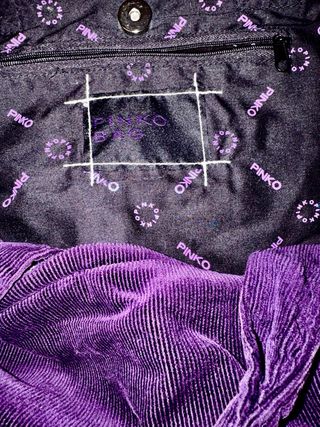 Pinko Bag modello Big in velluto viola