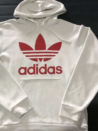 Sudadera Adidas Blanca con Logo Trefoil
