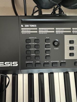 Teclado Alesis con soporte y banqueta
