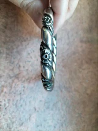 Pulsera de plata trenzada con diseño