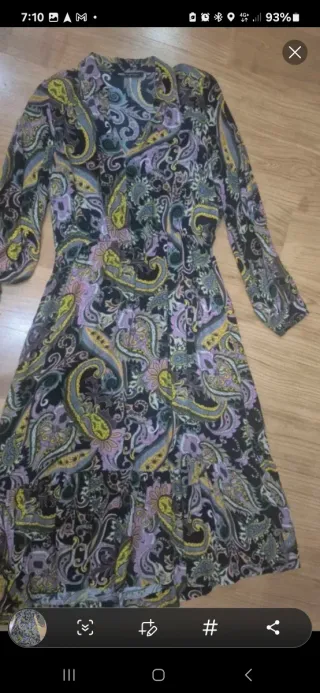 Vestido Zara Estampado Paisley Talla L
