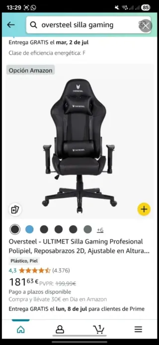 OFERTA NAVIDADSilla Gaming Oversteel Ultimate Recl