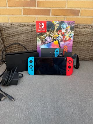 Nintendo Switch OLED Neon IMPECABLE + SD 512GB