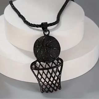 Collar Cadena Baloncesto Negro
