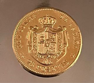Moneda Oro Alfonso XII 25 Pesetas 1885