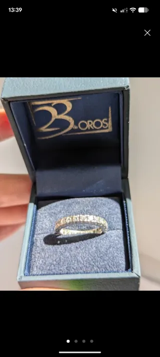 Anillo de platino y diamantes de OROS