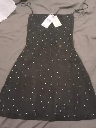 Vestido negro con brillantes