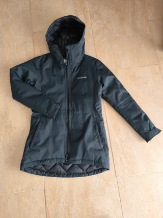 Chaqueta larga lluvia Columbia gris azulado