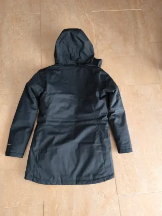 Chaqueta larga lluvia Columbia gris azulado