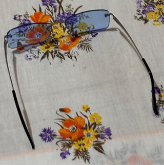 Occhiali da vista blu e argento