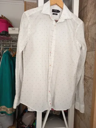 Camisa Formula Joven Blanca Estampada