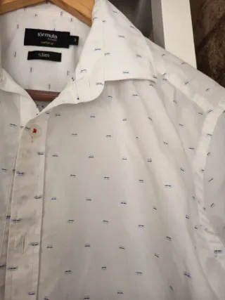 Camisa Formula Joven Blanca Estampada
