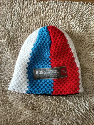 Rossignol gorro blanco azul rojo tricolor invierno
