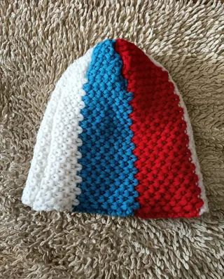 Rossignol gorro blanco azul rojo tricolor invierno