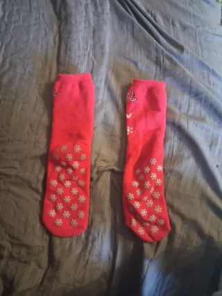 Calzini rossi antiscivolo bimbo per natale